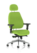 Chiro Plus Ultimate High Back Ergonomic Posture Chair With Arms & Headrest - Bespoke Fabric - NWOF