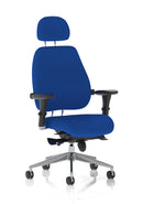 Chiro Plus Ultimate High Back Ergonomic Posture Chair With Arms & Headrest - Bespoke Fabric - NWOF