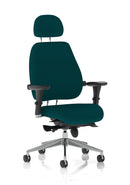 Chiro Plus Ultimate High Back Ergonomic Posture Chair With Arms & Headrest - Bespoke Fabric - NWOF