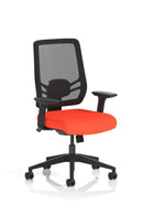Ergo Twist High Mesh Back Ergonomic Task Operator Office Chair With Arms - Bespoke Fabric - NWOF