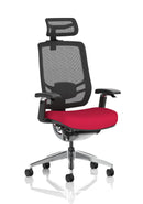Ergo Click High Back Ergonomic Posture Office Chair With Arms & Headrest - Bespoke Fabric - NWOF