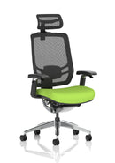 Ergo Click High Back Ergonomic Posture Office Chair With Arms & Headrest - Bespoke Fabric - NWOF