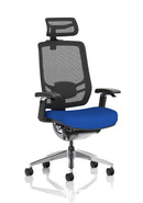 Ergo Click High Back Ergonomic Posture Office Chair With Arms & Headrest - Bespoke Fabric - NWOF