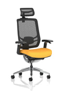 Ergo Click High Back Ergonomic Posture Office Chair With Arms & Headrest - Bespoke Fabric - NWOF