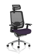 Ergo Click High Back Ergonomic Posture Office Chair With Arms & Headrest - Bespoke Fabric - NWOF