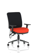 Chiro Medium Back Task Operators Chair With Height Adjustable & Folding Arms - Bespoke Fabric - NWOF