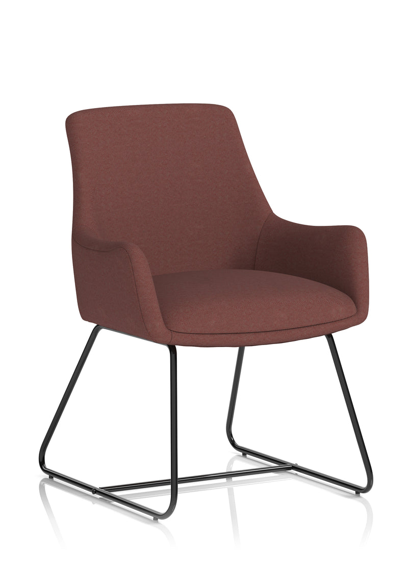 Quote Sled Base Office Reception Chair - Bespoke Fabric