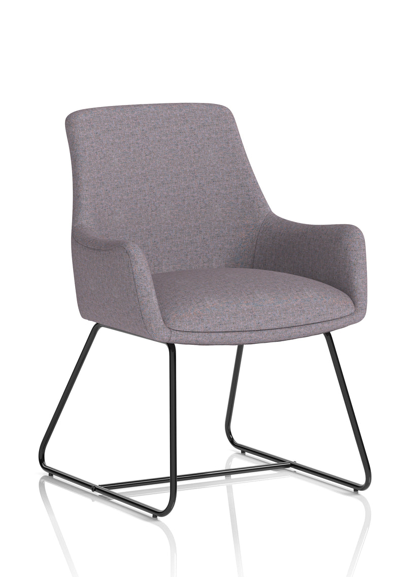 Quote Sled Base Office Reception Chair - Bespoke Fabric