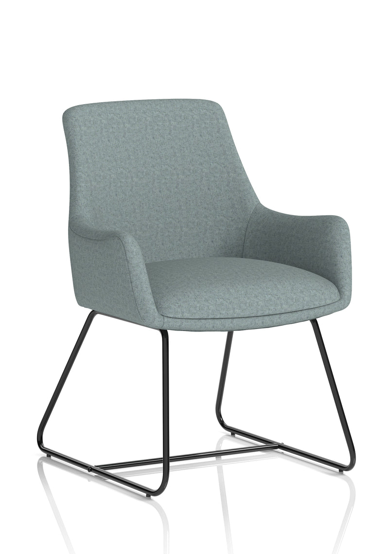 Quote Sled Base Office Reception Chair - Bespoke Fabric