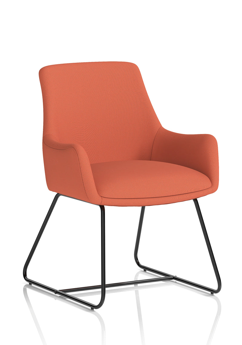 Quote Sled Base Office Reception Chair - Bespoke Fabric