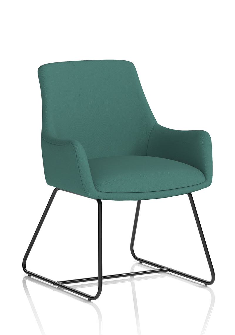 Quote Sled Base Office Reception Chair - Bespoke Fabric