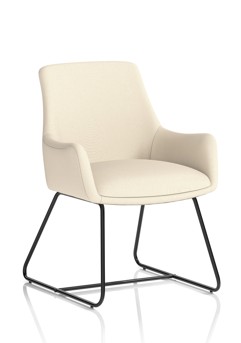 Quote Sled Base Office Reception Chair - Bespoke Fabric