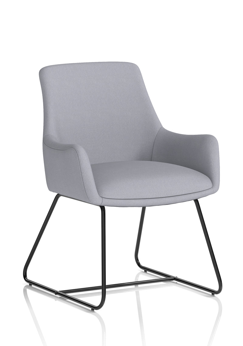 Quote Sled Base Office Reception Chair - Bespoke Fabric