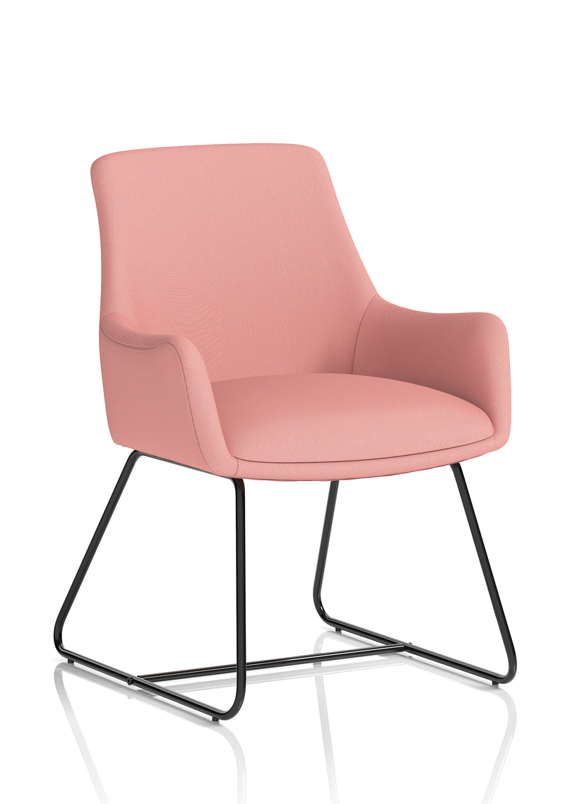 Quote Sled Base Office Reception Chair - Bespoke Fabric
