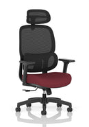 Dynamic Rowan mesh back office chair with bespoke fabric upholstery, ergonomic design, and adjustable features.