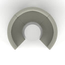 Dynamic Mawsley Modular Seating Set high back circular booth with plush upholstery and modern design, shown in a top view.