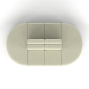 Dynamic Mawsley modular seating set with low-back 8-seater capsule island, featuring modern outdoor lounge furniture.