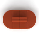 Dynamic Mawsley modular seating set with low back 8-seater capsule island, featuring modern outdoor lounge furniture.