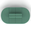 Dynamic Mawsley Modular Seating Set with high back design, 8-seater capsule island for versatile outdoor lounging.