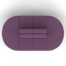 Dynamic Mawsley Modular Seating Set with high back 8-seater capsule island, featuring stylish modern outdoor furniture.