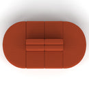 Dynamic Mawsley Modular Seating Set with high back 8-seater capsule island, featuring plush cushions and modern design.