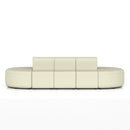Dynamic Mawsley Modular Seating Set with low back design, 10-seater capsule island for versatile outdoor lounge arrangements.