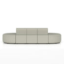 Dynamic Mawsley Modular Seating Set with low back design, 10-seater capsule island for versatile lounge or outdoor seating arrangements.