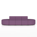 Dynamic Mawsley modular seating set with low-back 10-seater capsule island, shown in a stylish lounge arrangement.