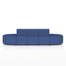 Dynamic Mawsley modular seating set with low back design, 10-seater capsule island for versatile lounge or outdoor space.