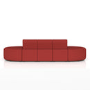Dynamic Mawsley Modular Seating Set with low back design, 10-seater capsule island for versatile indoor or outdoor lounge areas.