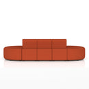 Dynamic Mawsley Modular Seating Set with low back design, 10-seater capsule island for versatile outdoor or indoor lounge areas.