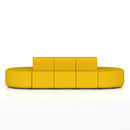 Dynamic Mawsley Modular Seating Set with low back 10-seater capsule island, featuring modern, comfortable outdoor lounge furniture.
