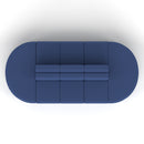Dynamic Mawsley Modular Seating Set with low back 10-seater capsule island, featuring modern outdoor lounge furniture.