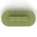 Dynamic Mawsley Modular Seating Set with low back 10-seater capsule island, featuring modern, comfortable outdoor lounge furniture.
