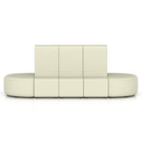 Dynamic Mawsley Modular Seating Set with high back, 10-seater capsule island, showcasing contemporary outdoor lounge furniture.