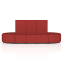 Dynamic Mawsley Modular Seating Set with high back 10-seater capsule island, featuring modern design and comfortable cushions.