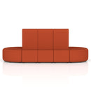 Dynamic Mawsley Modular Seating Set with high-back 10-seater capsule island, featuring plush cushions and modern design.