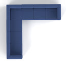 Dynamic Mawsley modular L-shaped corner sofa set with plush cushions and sleek design, perfect for modern living rooms.