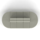Dynamic Mawsley Modular Seating Set high back 10-seater capsule island, showcasing modern outdoor lounge furniture with plush cushions.