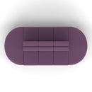 Dynamic Mawsley Modular Seating Set with high-back, 10-seater capsule island, showcasing modern outdoor lounge furniture.