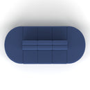 Dynamic Mawsley Modular Seating Set with high back 10-seater capsule island, featuring modern, comfortable lounge furniture.