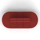 Dynamic Mawsley Modular Seating Set with high back 10-seater capsule island, featuring contemporary design and plush cushions.