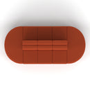 High back Mawsley modular seating set by Dynamic, 10-seater capsule island with plush cushions and modern design.