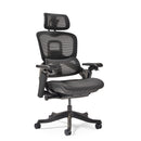 Lyra Fully Ergonomic Task Chair With Adjustable Arms & Integrated Headrest - Black - NWOF