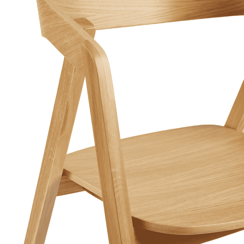 Luca Stacking Armchair - Natural Oak