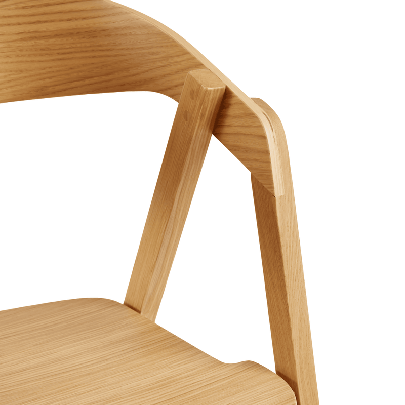 Luca Stacking Armchair - Natural Oak