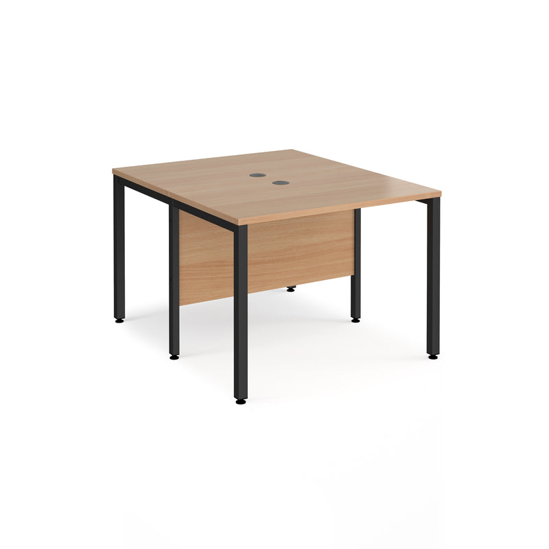 Maestro 25 600mm Deep Back To Back Straight Desks With Bench Leg - Beech - NWOF