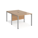 Maestro 25 800mm Deep Back To Back Straight Desks With Bench Leg - Beech - NWOF