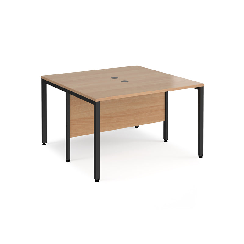 Maestro 25 600mm Deep Back To Back Straight Desks With Bench Leg - Beech - NWOF