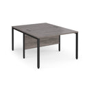 Maestro 25 800mm Deep Back To Back Straight Desks With Bench Leg - Grey Oak - NWOF